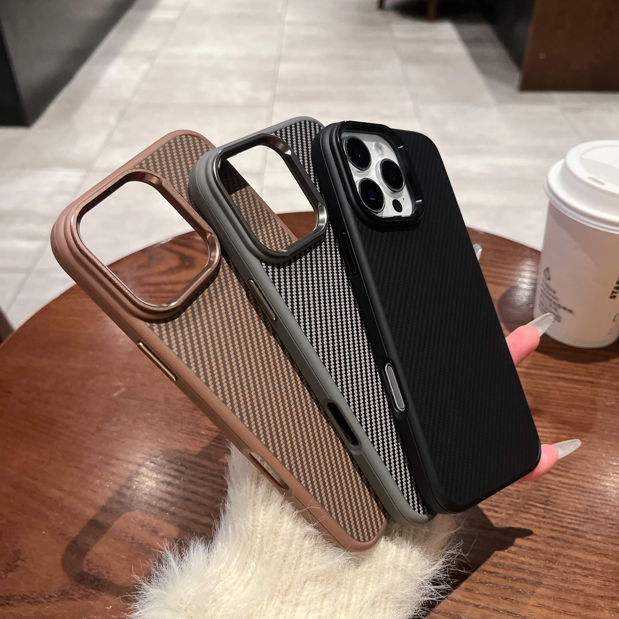 iPhone 15 Pro Max Carbide Series Carbon Fibre Magsafe Anti-Fingerprint Case