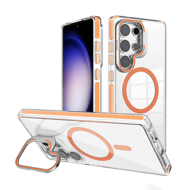 Compatible with Samsung S26 Ultra 2026 Rita Series Invisible Kickstand Crystal Clear Magsafe Case