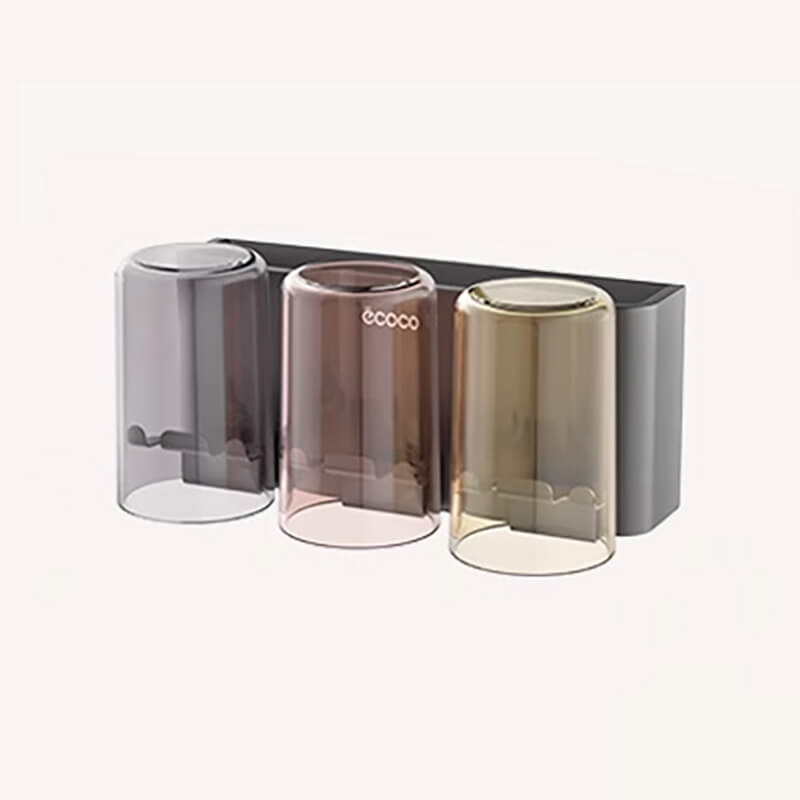 Mobie Wall Mount Toothbrush Holder with Cup Organizer E24081