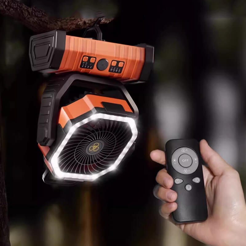 Mobie 3-in-1 Multi-Function Camping Fan with LED Lighting & 10000mAh Power Bank