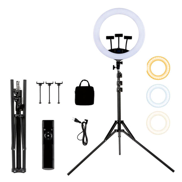 HQ 19 inch(48cm) LED Soft Ring Light with 1.9M Tripod Stand & 3 Phone Holders
