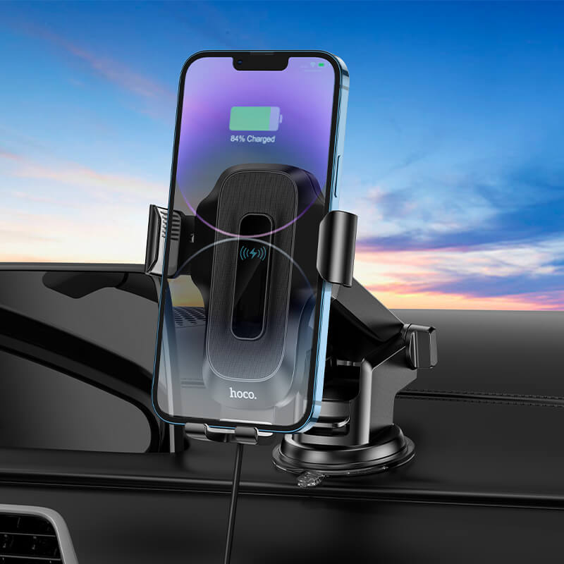 hoco. Wise Automatic Induction Wireless Fast Charging Car Phone Holder HW3