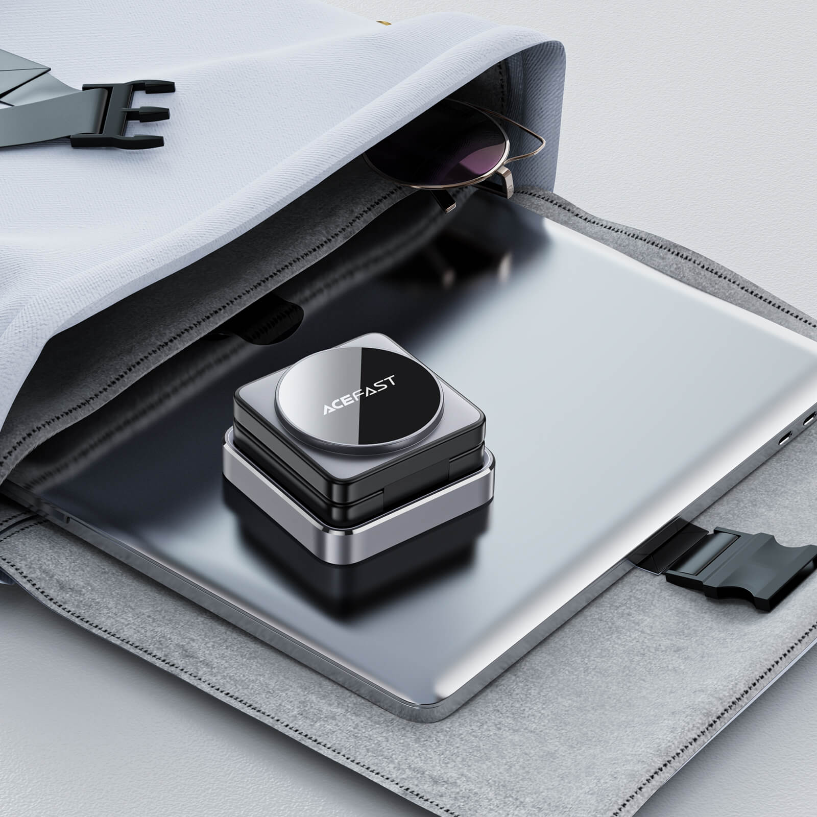 Acefast 3-in-1 15W Foldable Wireless Magnetic Charging Stand with Ambient Light E20