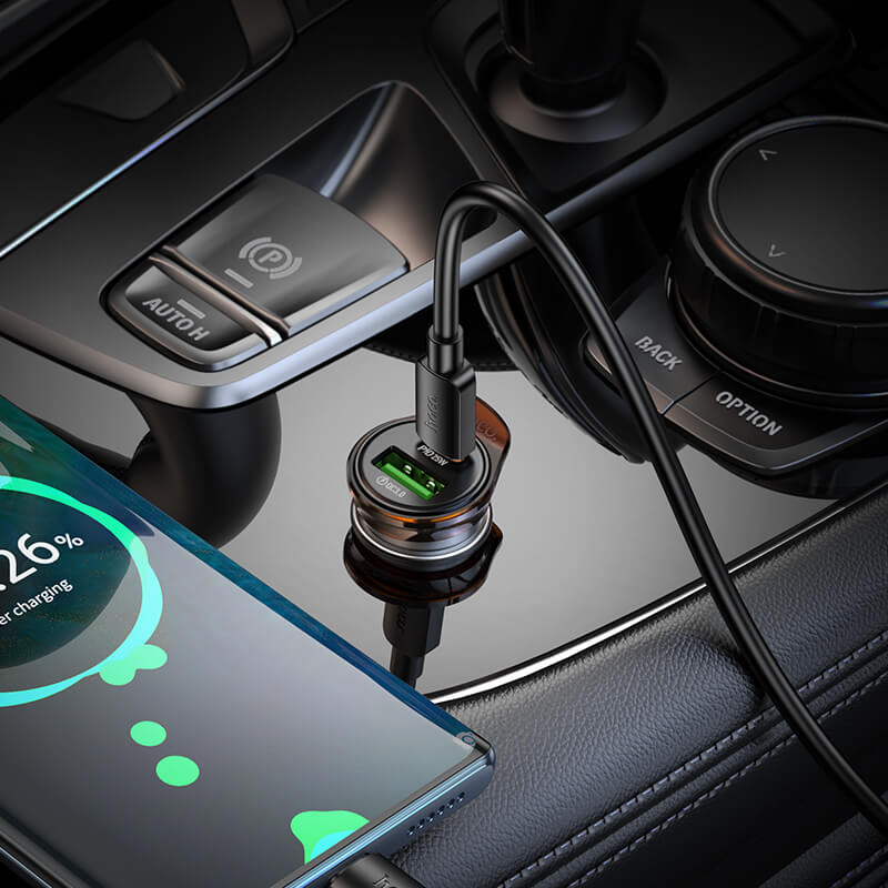 hoco 43W Dual-Port PD Smart Fast Charging Car Charger for Multi-Device NZ16A