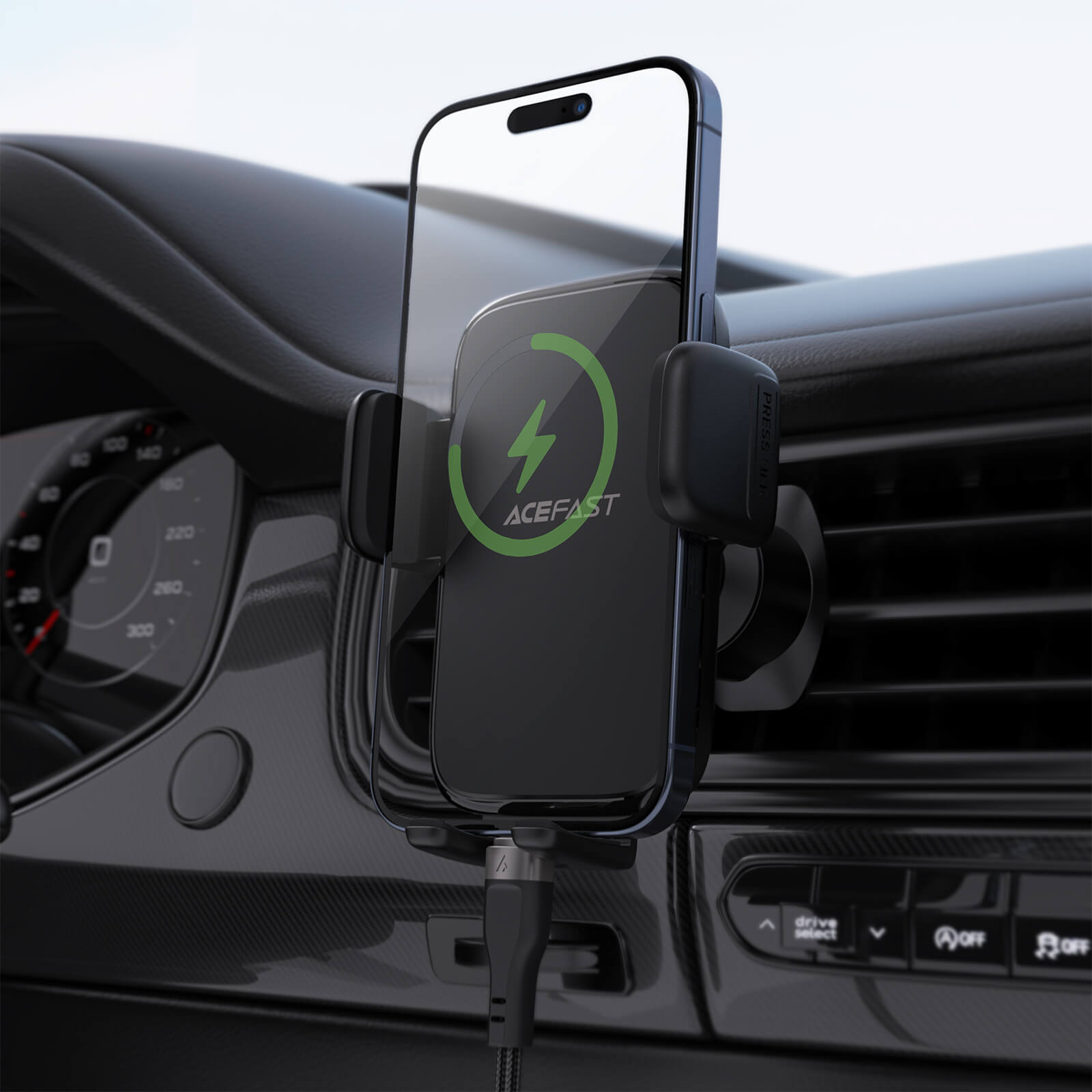 Acefast Three-Axis Linkage Gravity Car Phone Mount Holder D27