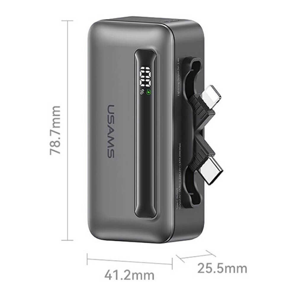 Mobie 20W 5000mAh Fast Charge Power Bank with Built in Cable