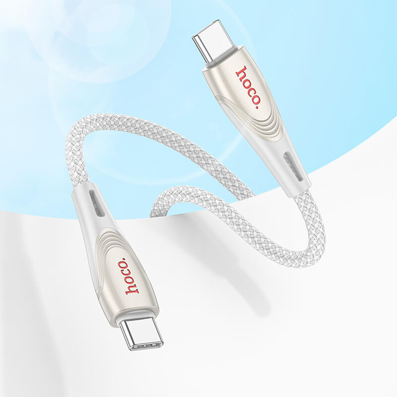 Hoco Nylon Braided Type-C to Type-C 60W Fast Charging Data Cable 1.2m U133