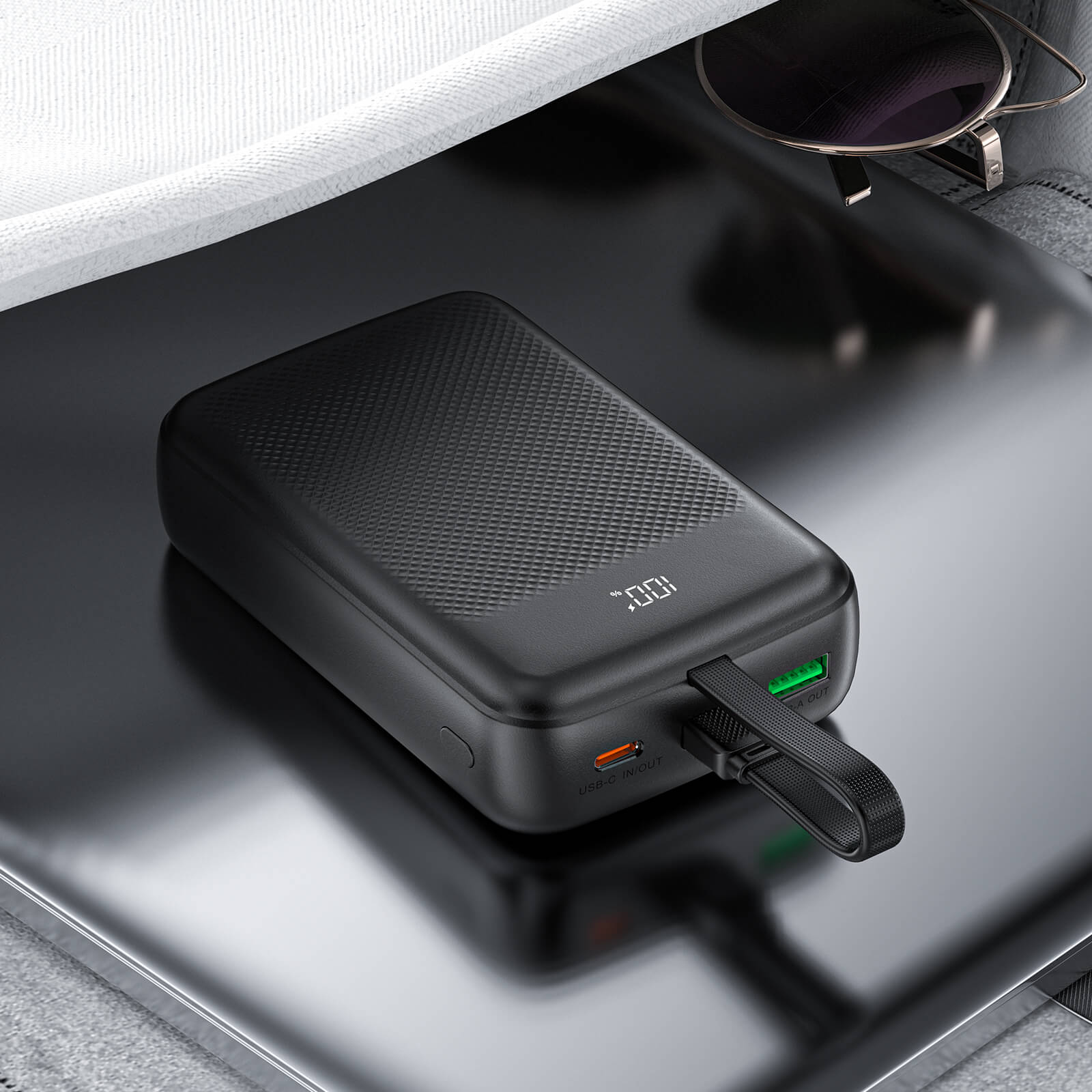 Acefast 20000mAh PD 22.5W Fast Charging Power Bank with Built-in Type-C Cable M14