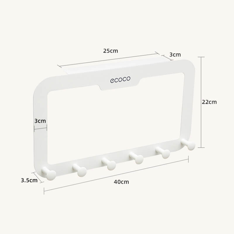 Mobie No Drill Heavy Duty Adhesive Door Hooks with Strong Hold & Silent Close