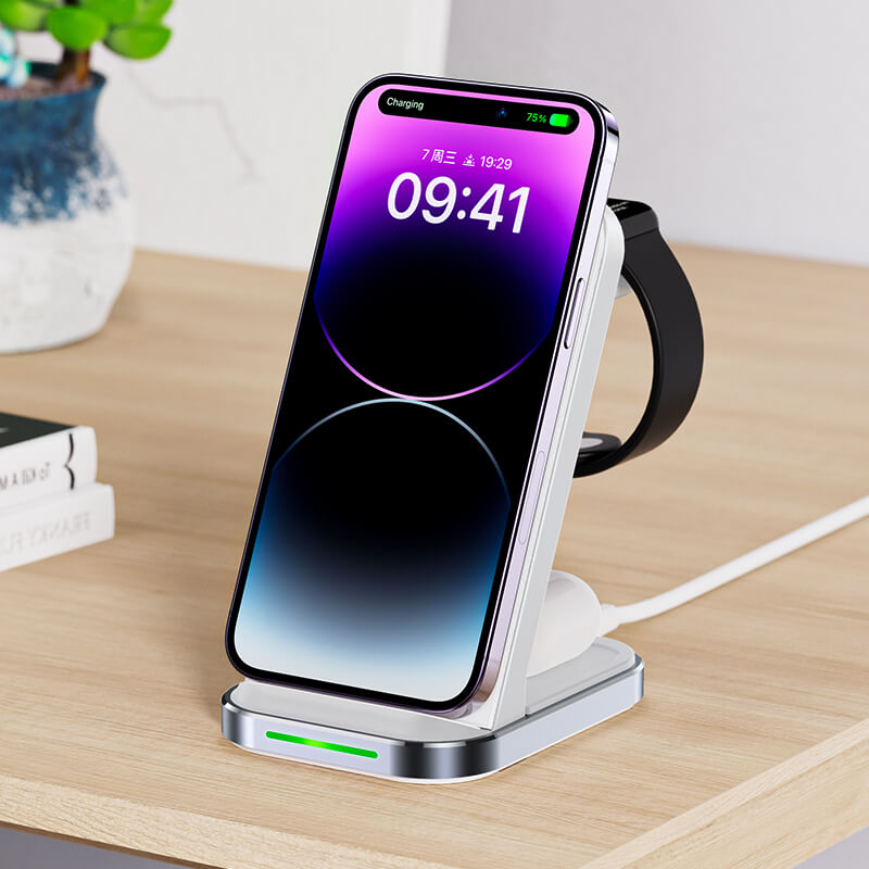 Acefast Desktop 3-in-1 15W Fast Wireless Charging Stand E15