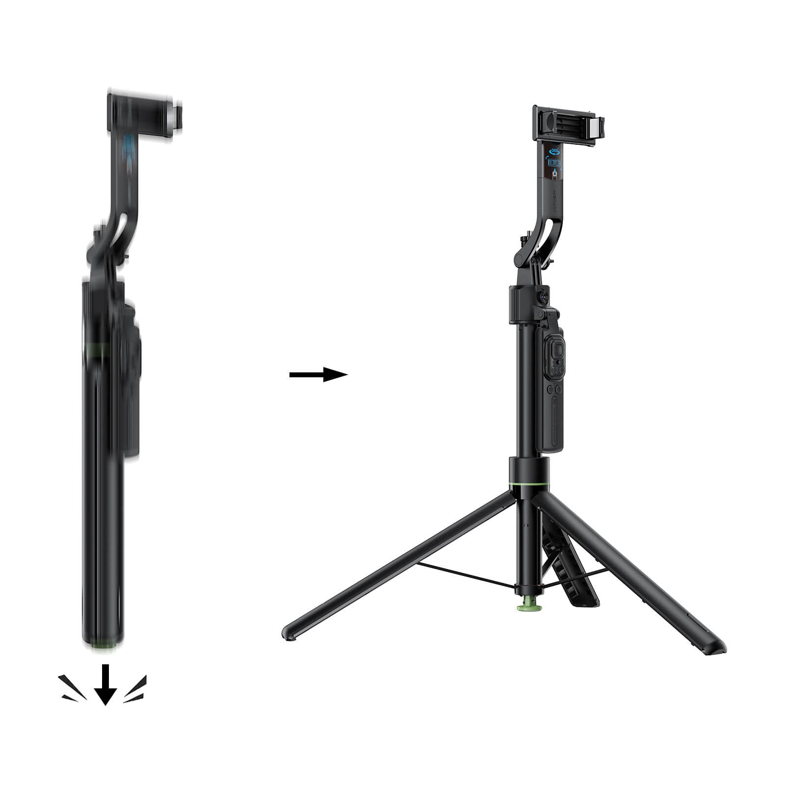 Acefast AI Face Tracking Auto Deploy Tripod 176cm Extended E41