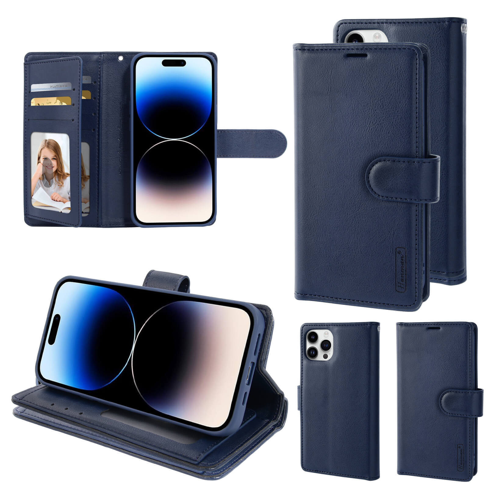 Samsung Galaxy S23 Plus 2023 Hanman Mila Series Leather Dual Wallet Filp Case