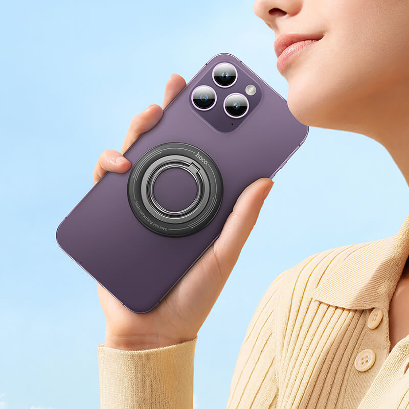 hoco. N52 Magnetic Phone Ring Stand with 360° Rotating & Kickstand GH3