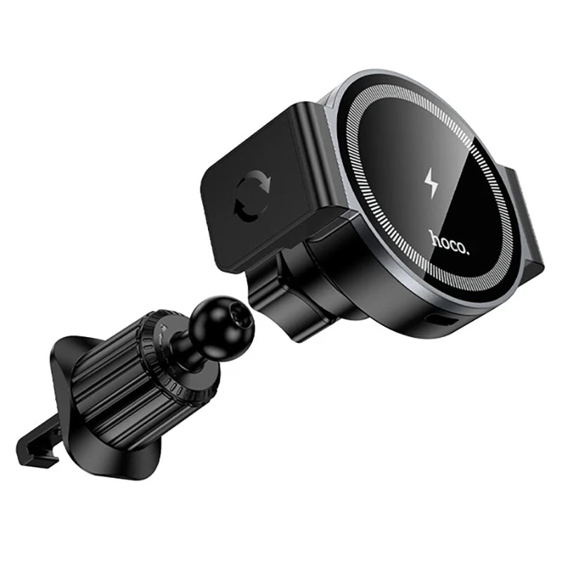 Hoco 15W Wireless Charging Magnetic & Clamp Air Vent Car Phone Holder HW35