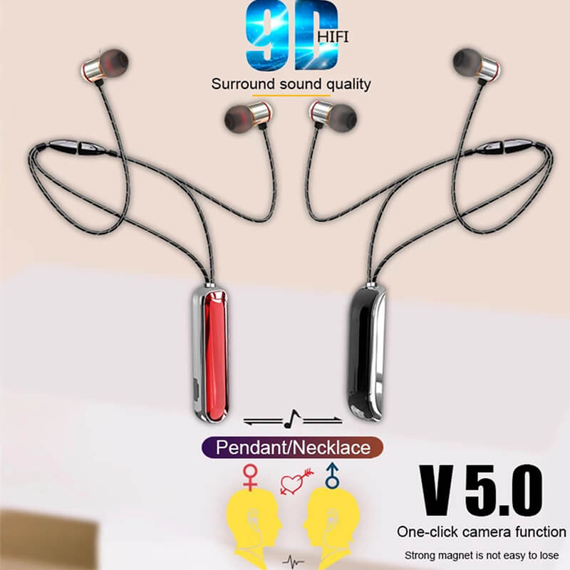 Mobie Couple Fashion Universal Neckband Wireless Bluetooth Earbuds D14