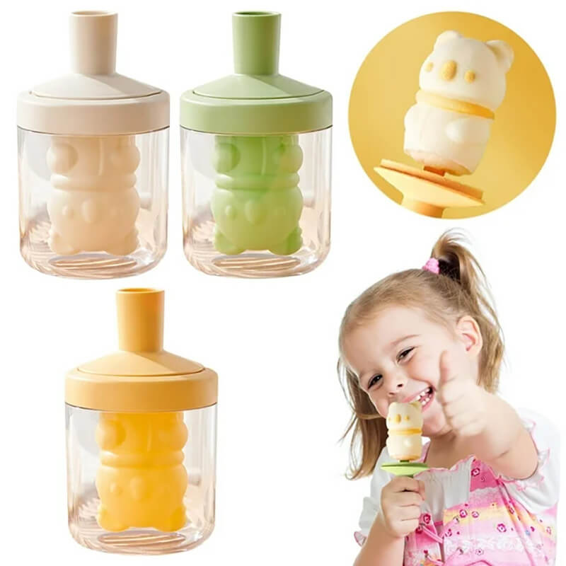 Mobie 3-Pack Leak Proof Koala Bear Ice Pop Molds with Drip Guard Base E25021