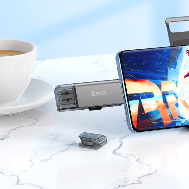 hoco Dual Slot USB-C & USB-A Card Reader HB39