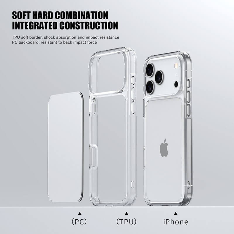 iPhone 17 Pro Max Aurora Series Crystal Transparent Phone Case