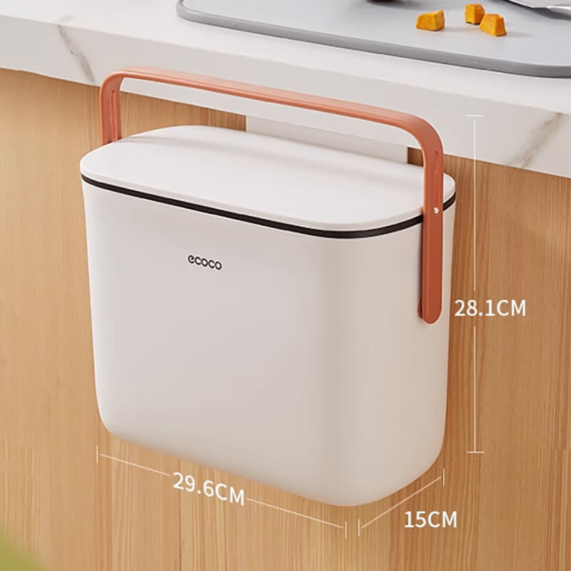Mobie Slide Open Hands Free Trash Can with Wall or Door Mount E23115