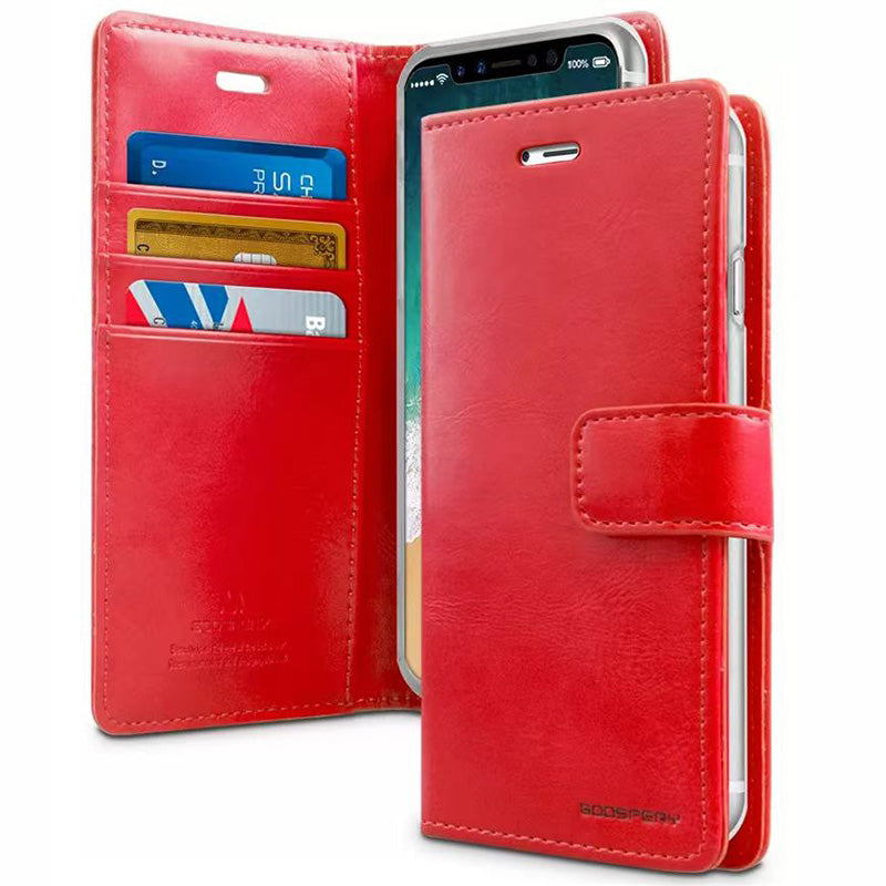 iPhone 14 Pro Mecrcury Goospery Blue Moon Diary Flip Wallet Case
