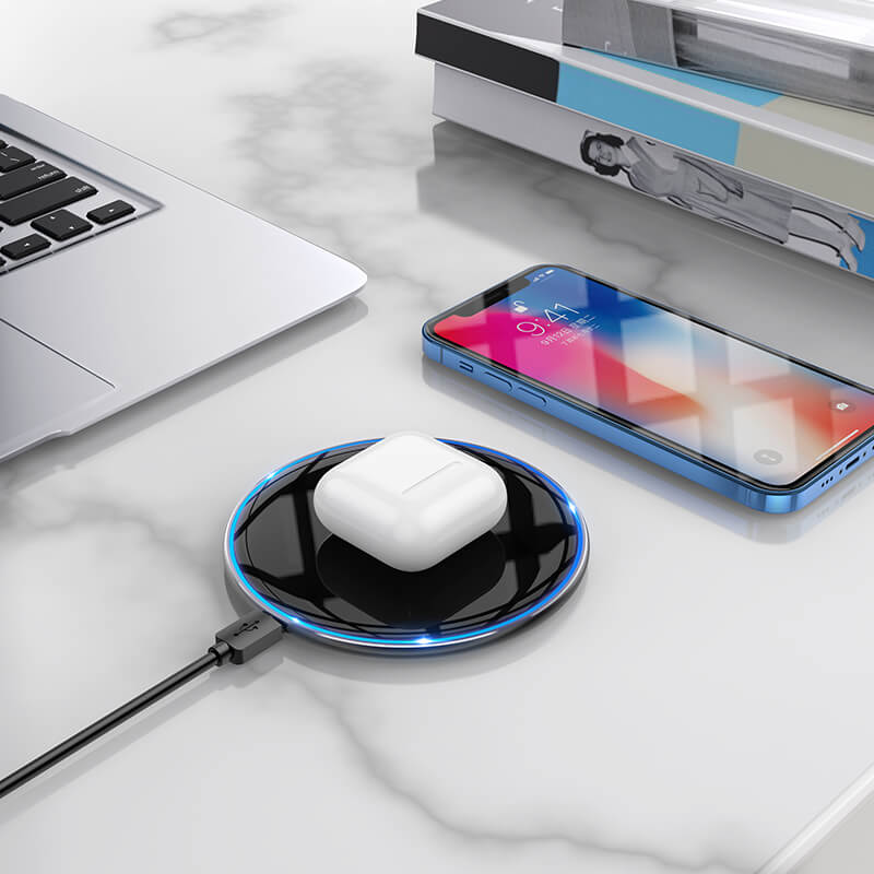 hoco 15W Ultra-Slim Wireless Fast Charger with LED Light CW6 Pro