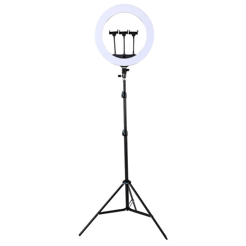 HQ 18 inch(46cm) LED Soft Ring Light with 1.9M Tripod Stand & 3 Phone Holders