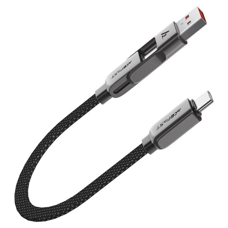 Acefast 2-in-1 USB-A/Type-C to Type-C Braid Fast Charging Cable 60W 0.2m