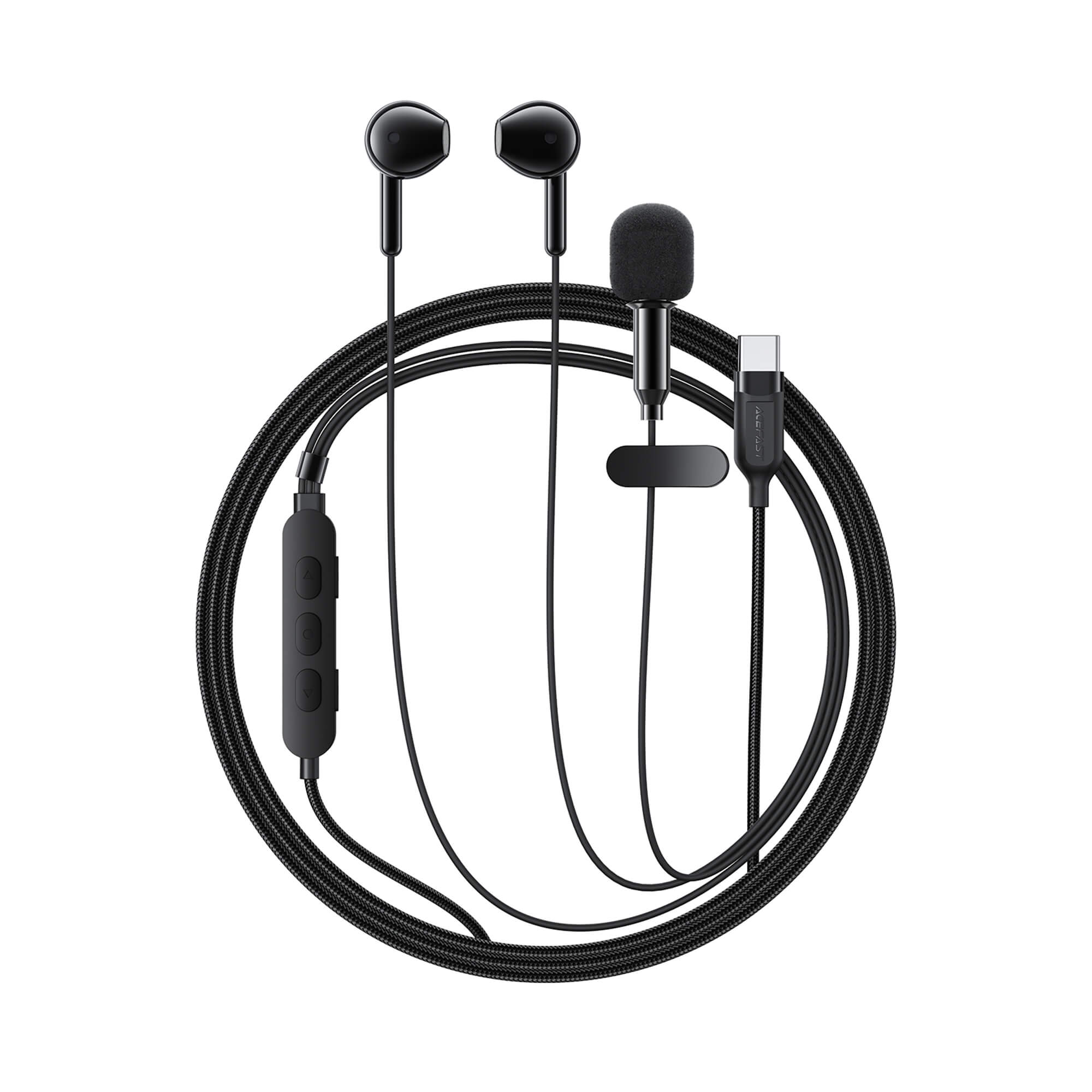 Acefast Type-C Wired Earphones with Instant Monitoring Microphone L12