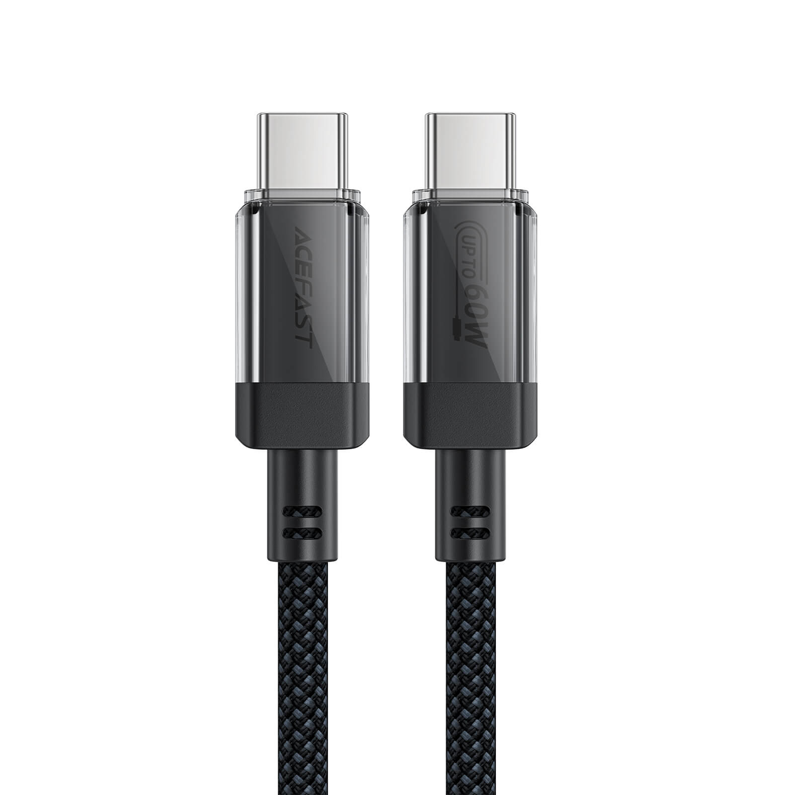 Acefast Type-C to Type-C Transparent Shell Braid Fast Charging Cable 60W 1.2m