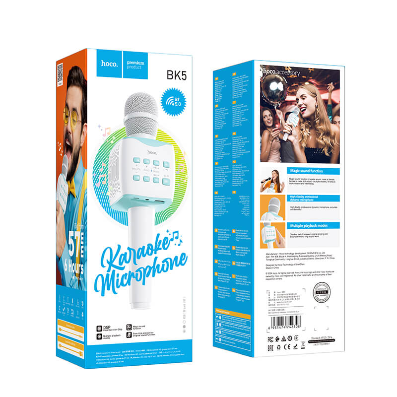 hoco. All-in-One Portable Handheld Karaoke Microphone Speaker BK5