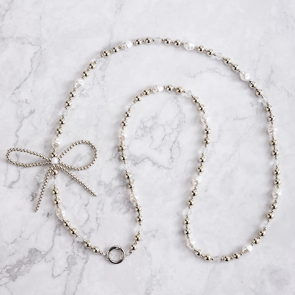 Mobie Pearl Bead Phone Lanyard Anti Drop Neck Strap 55cm