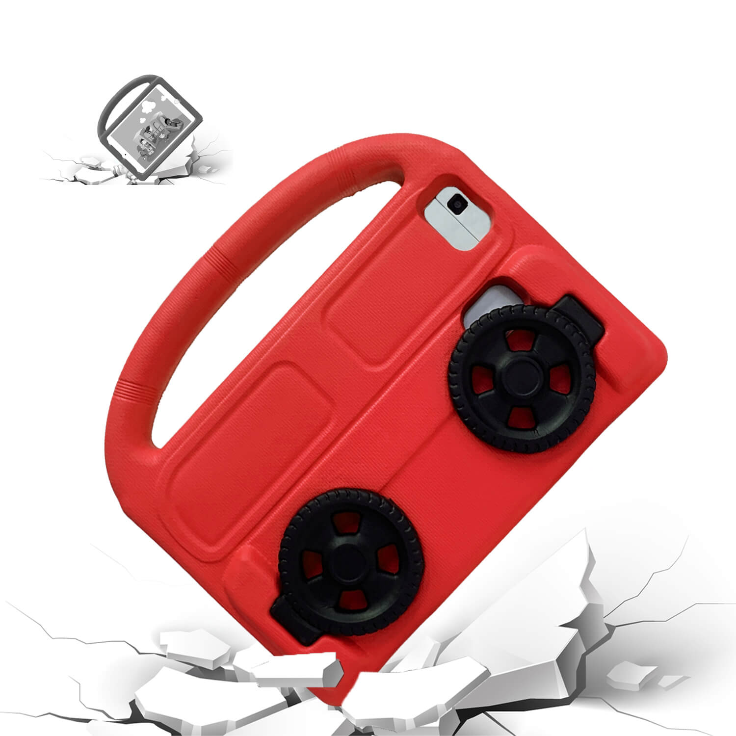 Samsung Galaxy Tab A8 10.5 Foldable Wheel Stand Case with Handle