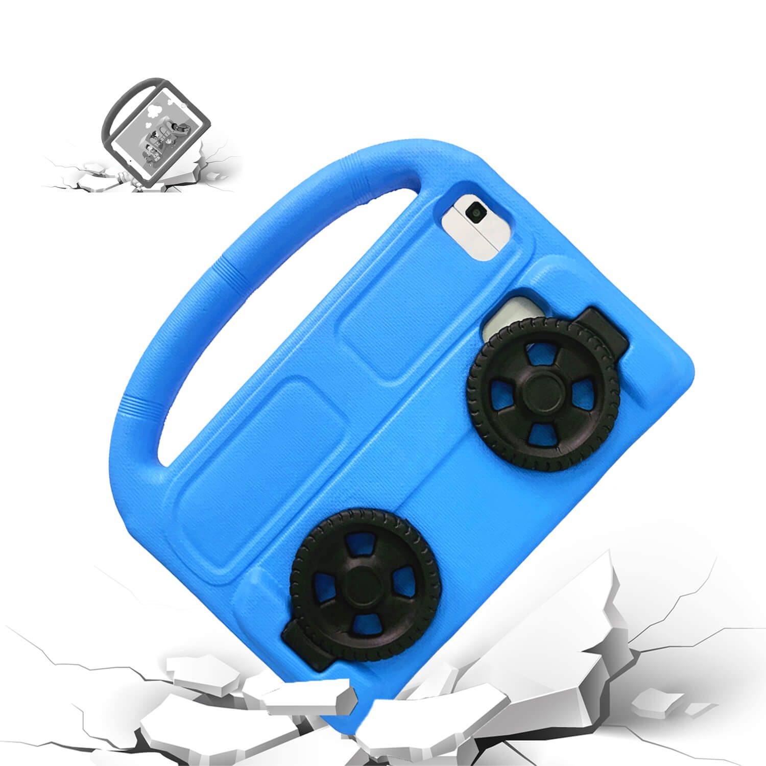 Samsung Galaxy Tab A8 10.5 Foldable Wheel Stand Case with Handle