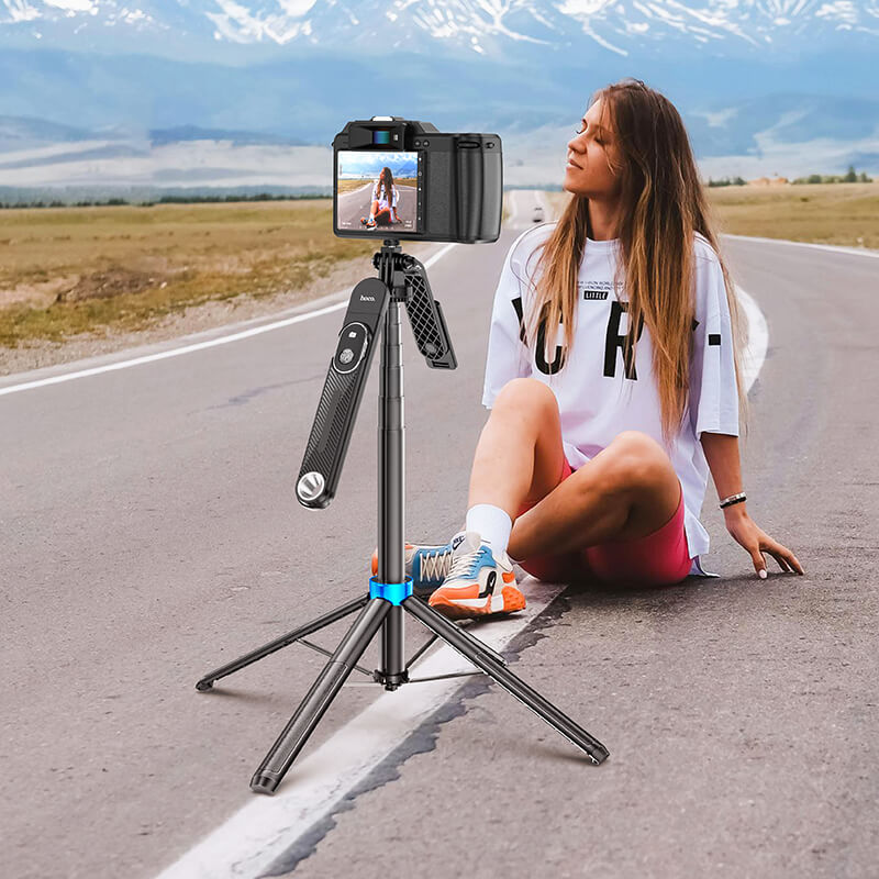hoco 2-in-1 Selfie Stick Tripod with Max Height 1.75m & Bluetooth Remote K22