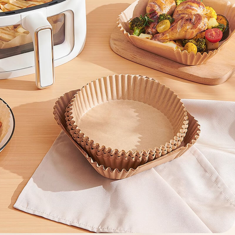 Mobie 50 Packs Air Fryer Parchment Paper Round 20cm Pre Cut Sheets
