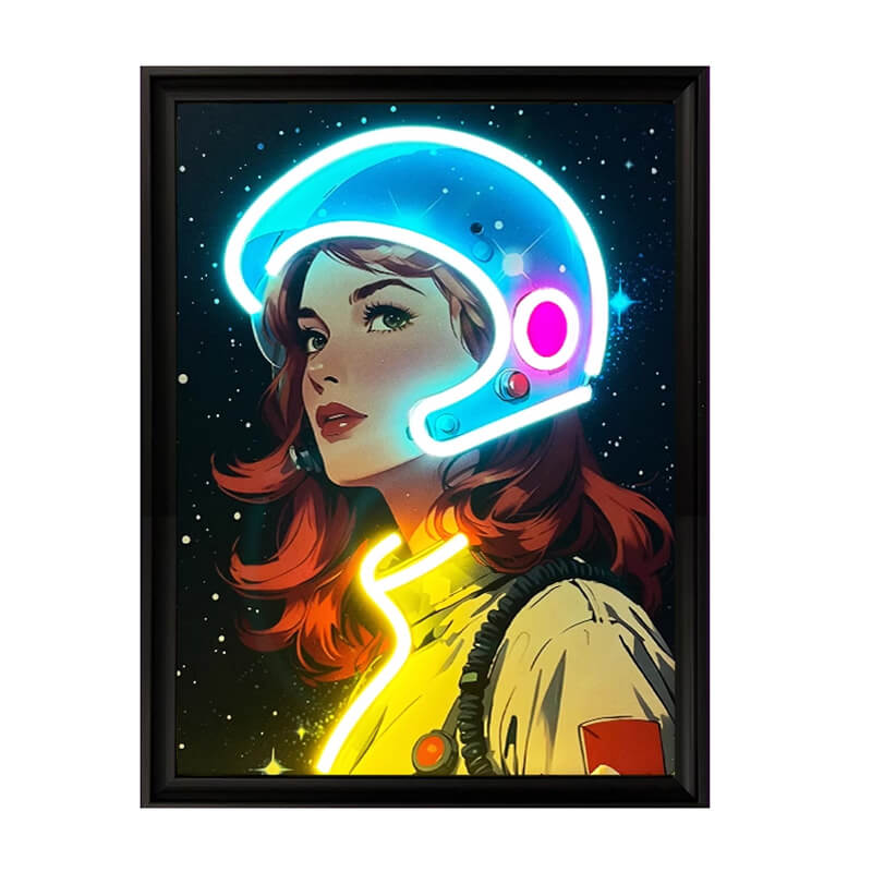 Mobie Astronaut Photo Frame Neon Light