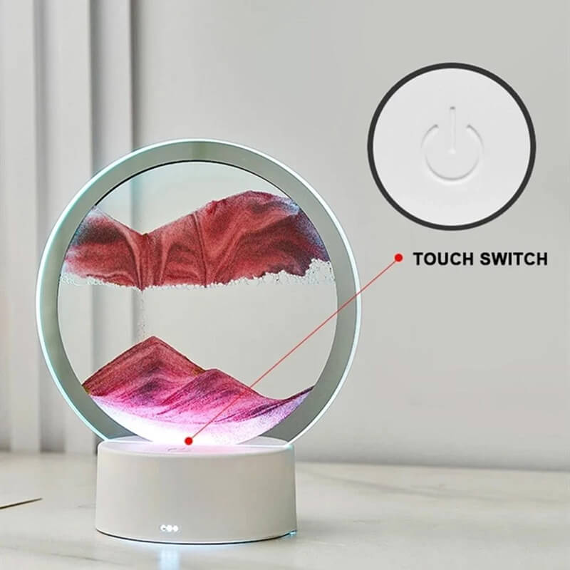 Mobie Flowing Sand Sphere Lamp Touch Control 7 Color Changing Light