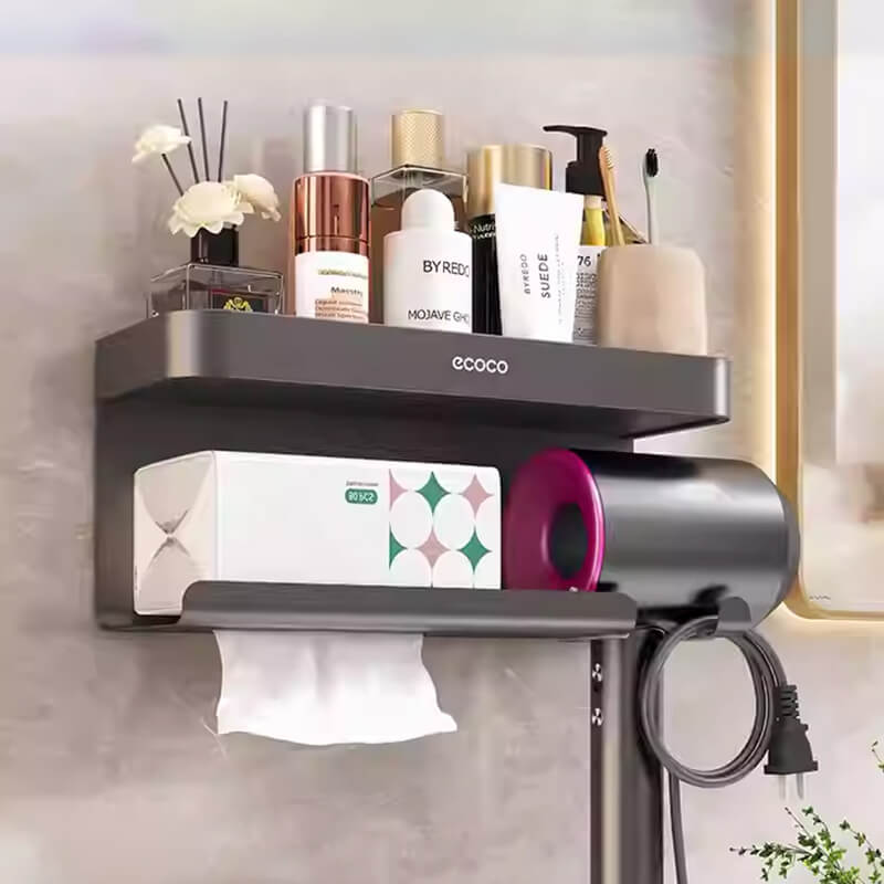 Mobie Hair Dryer Holder and Tissue Dispenser Organizer E24153