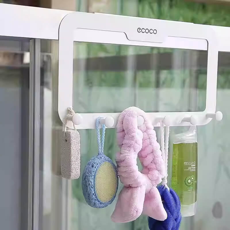 Mobie No Drill Heavy Duty Adhesive Door Hooks with Strong Hold & Silent Close