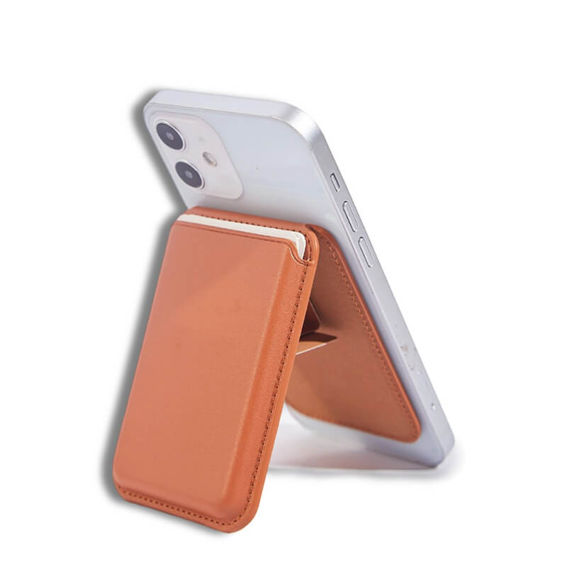 Mobie PU Leather Strong Magnetic Card Bag Holder with Phone Stand