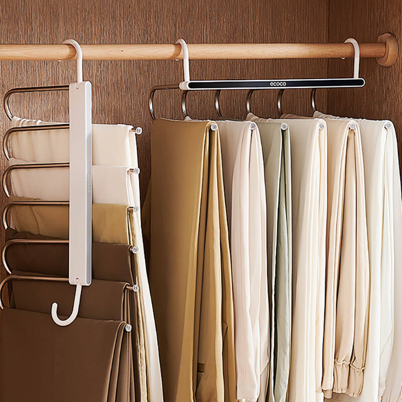 Mobie Space Saving 6 in 1 Multi Functional Folding Hanger for Pants Ties and Belts E2020