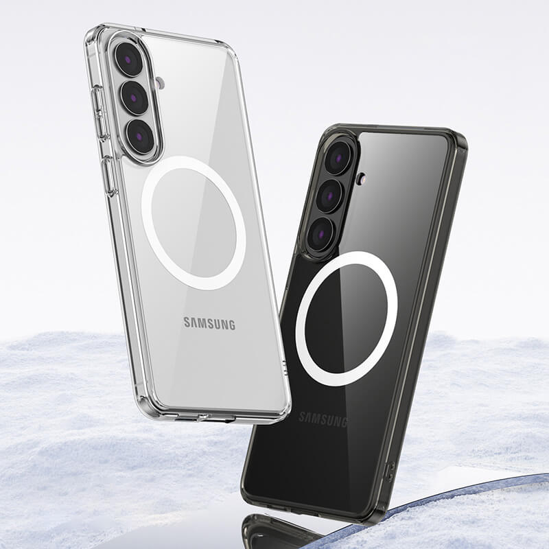 Compatible with Samsung S26 Plus 2026 Aurora Series Crystal Magnetic Phone Case Clear