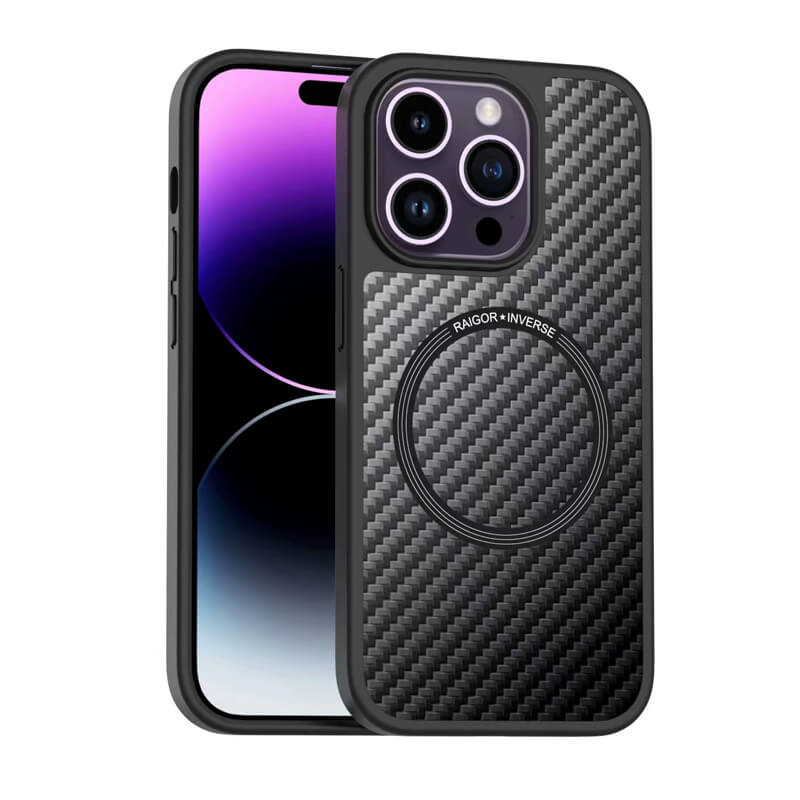 Scott Series Carbon Fiber Texture Shockproof MagSafe Phone Case