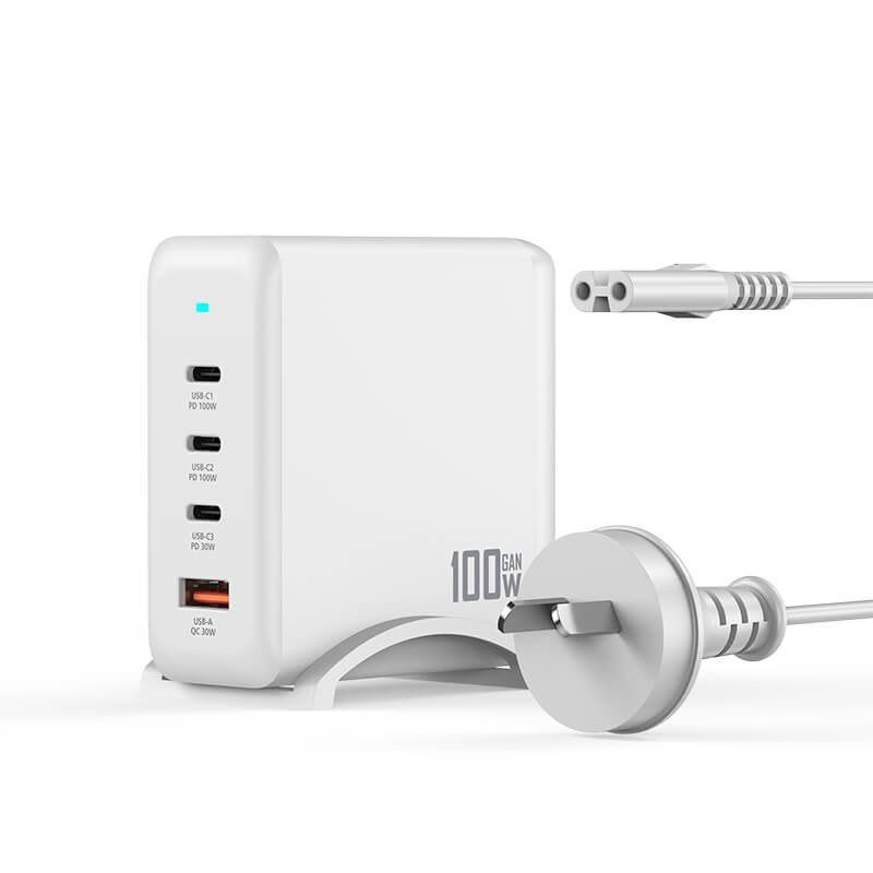 VFAN PD 100W 4 in 1 GaN Fast Charger Station with 1.2m AC Power Cord AU9