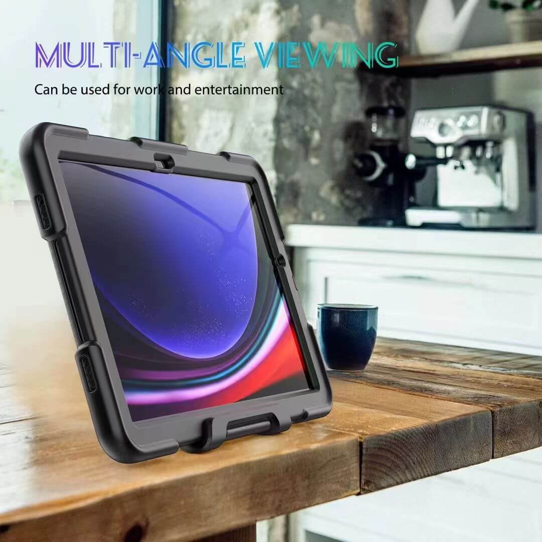 Samsung Galaxy Tab A9+ Three Layer Adjustable Multiple Angle Kickstand Case