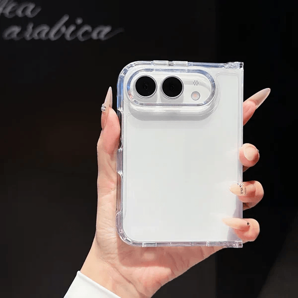 Space Crystal Clear TPU PC Hybrid Case Compatible with iPhone Duo