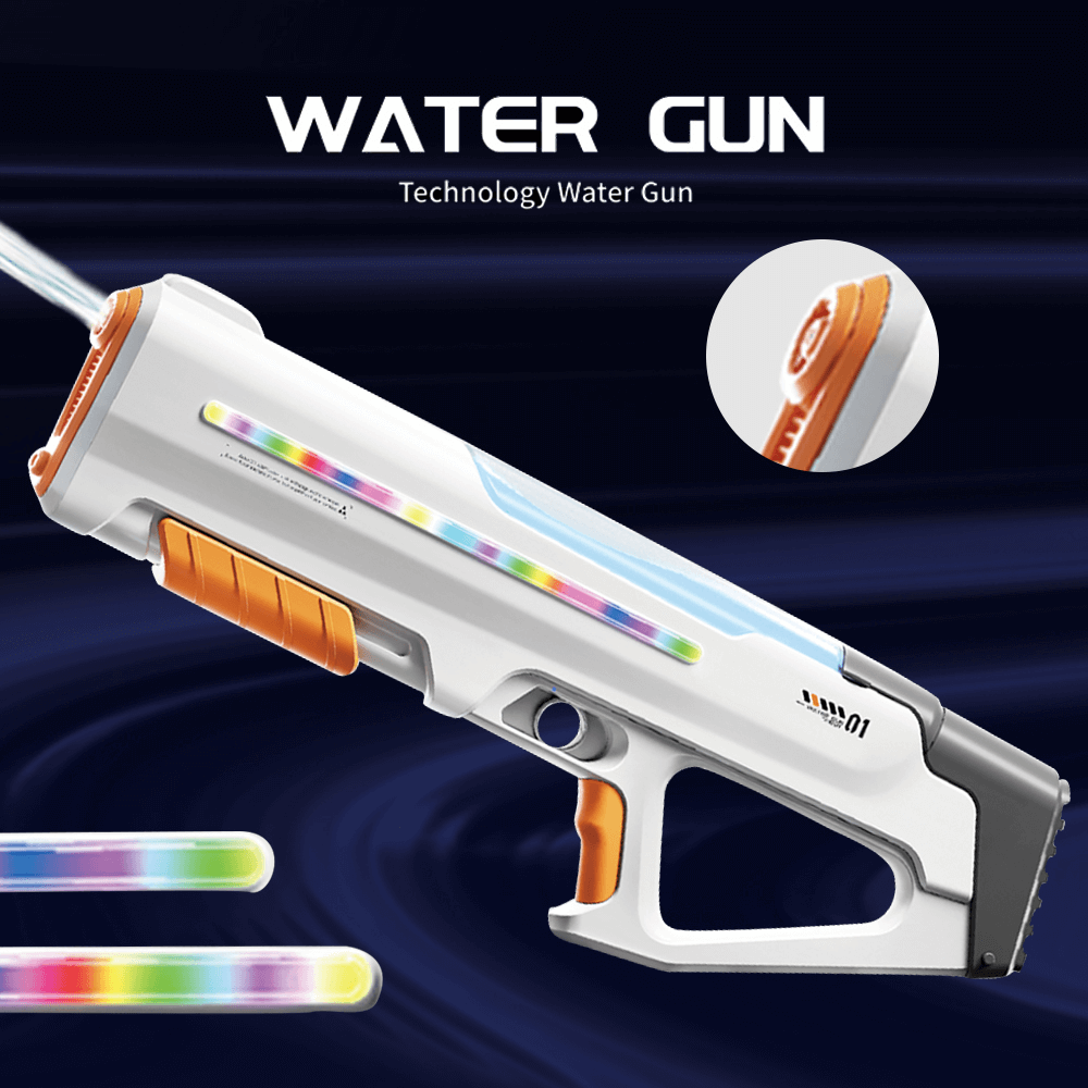 Mobie Auto Suction Electric Water Gun with LED Lights for Kids 8+