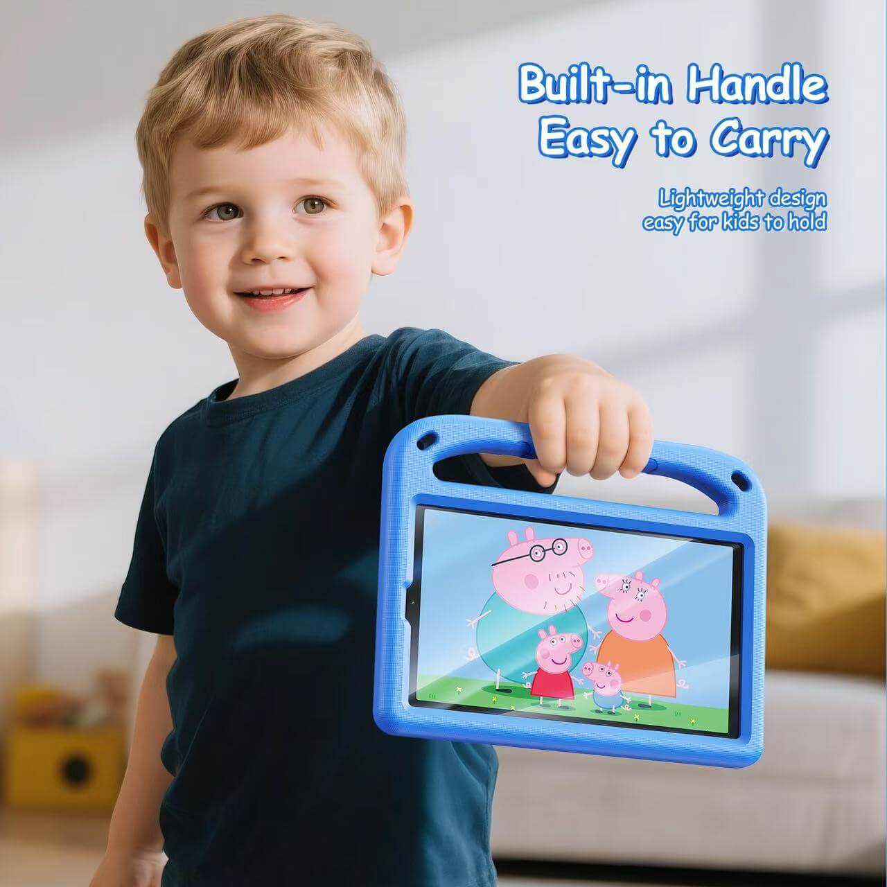 iPad 10th 10.9 2022 Puff Series Foldable Cheese Stand EVA Case with Handle