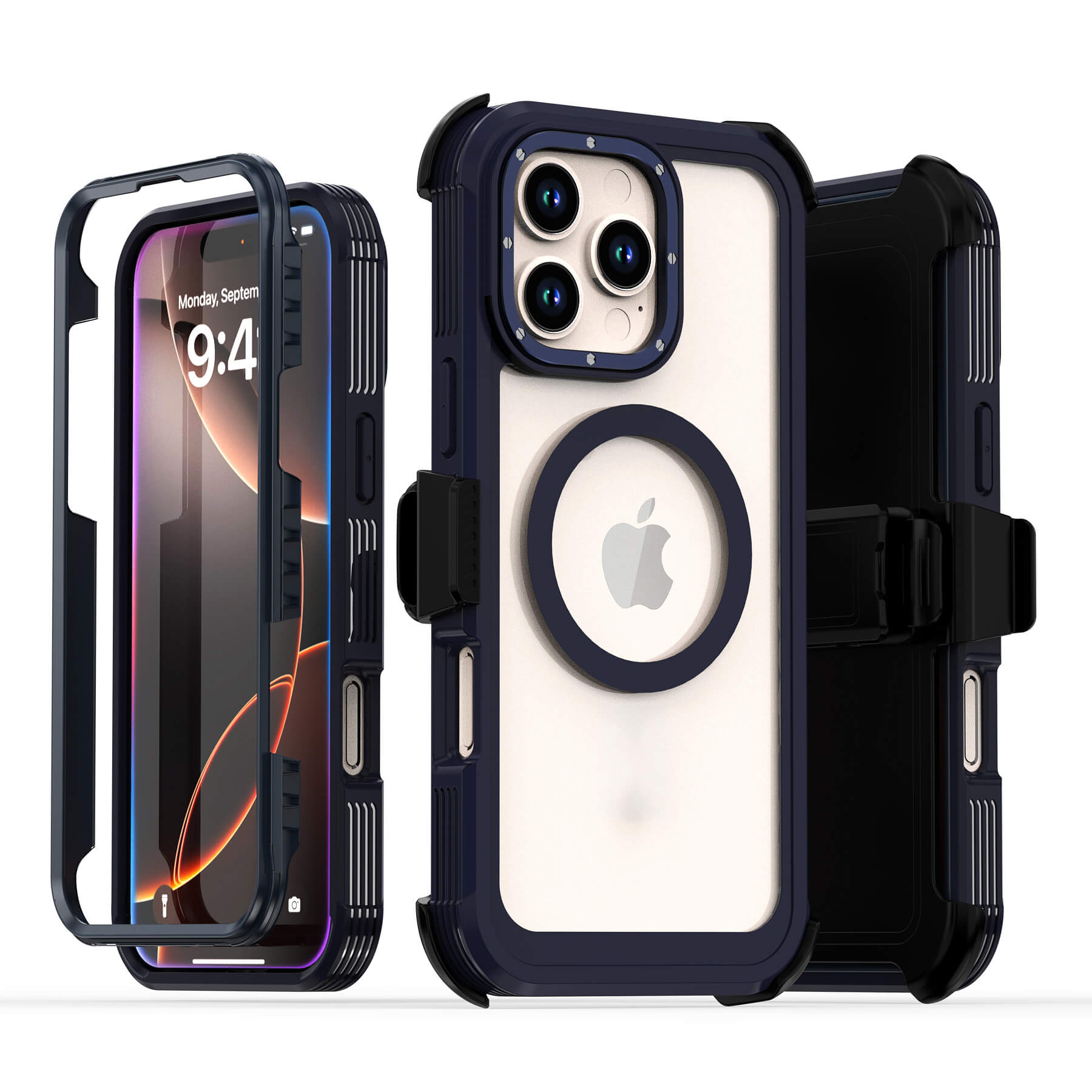 iPhone 16 Pro Triple Layer Military Grade Protection Full Cover Magsafe Phone Case