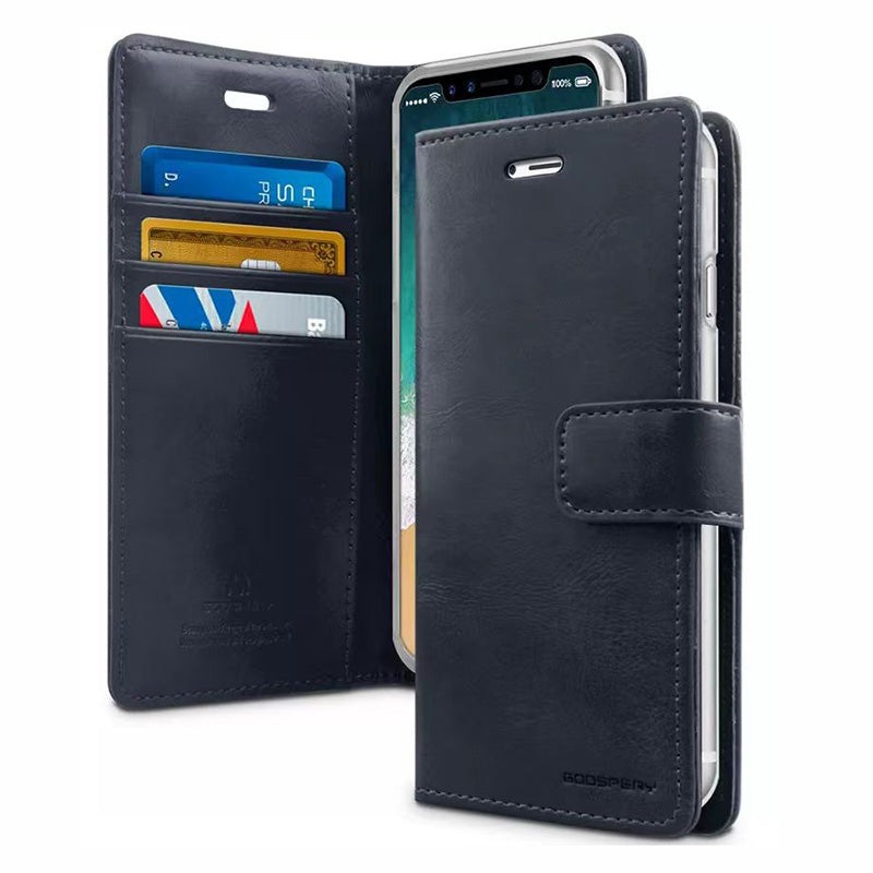 Samsung Galaxy S25 Plus 2025 Mecrcury Goospery Blue Moon Diary Flip Wallet Case